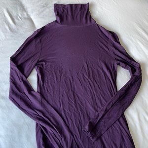 Purple turtleneck